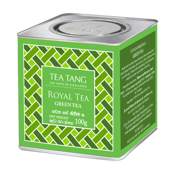 CEYLON ORGINAL ROYAL GREEN TEA 100G METAL CAN